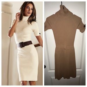 Victoria's Secret Moda International Khaki, Knit Turtleneck Dress. Size; Small